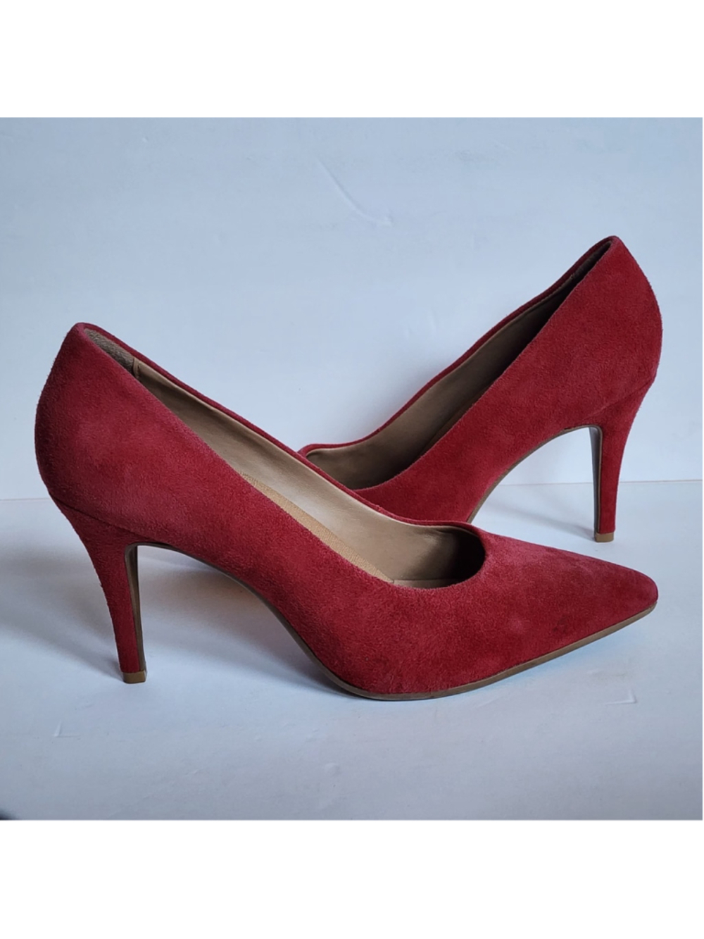 Aerosoles Red Suede Pointed Toe Stiletto High Heel Pump Women’s 7 M Deal Breaker